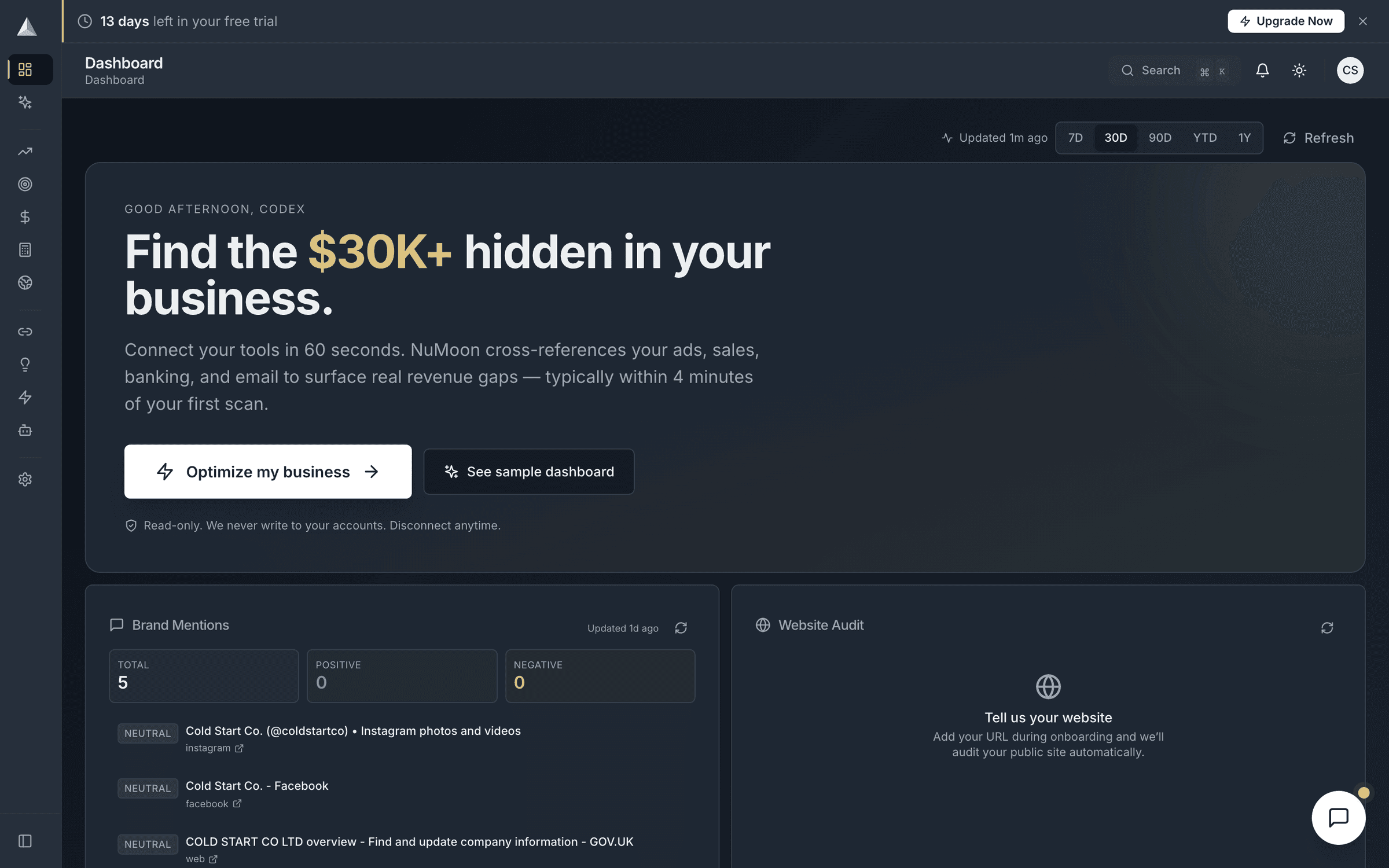 NuMoon Dashboard